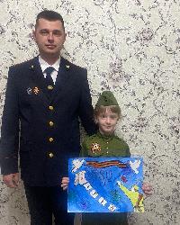 Дети сотрудников полиции в Брюховецком районе приняли участие в конкурсе рисунка «Победы светлый путь»