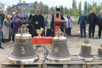 В брюховецком храме Георгия Победоносца устанавливают колокола