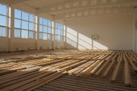 Владимир Мусатов проинспектировал работы по ремонту Новоджерелиевского спорткомплекса